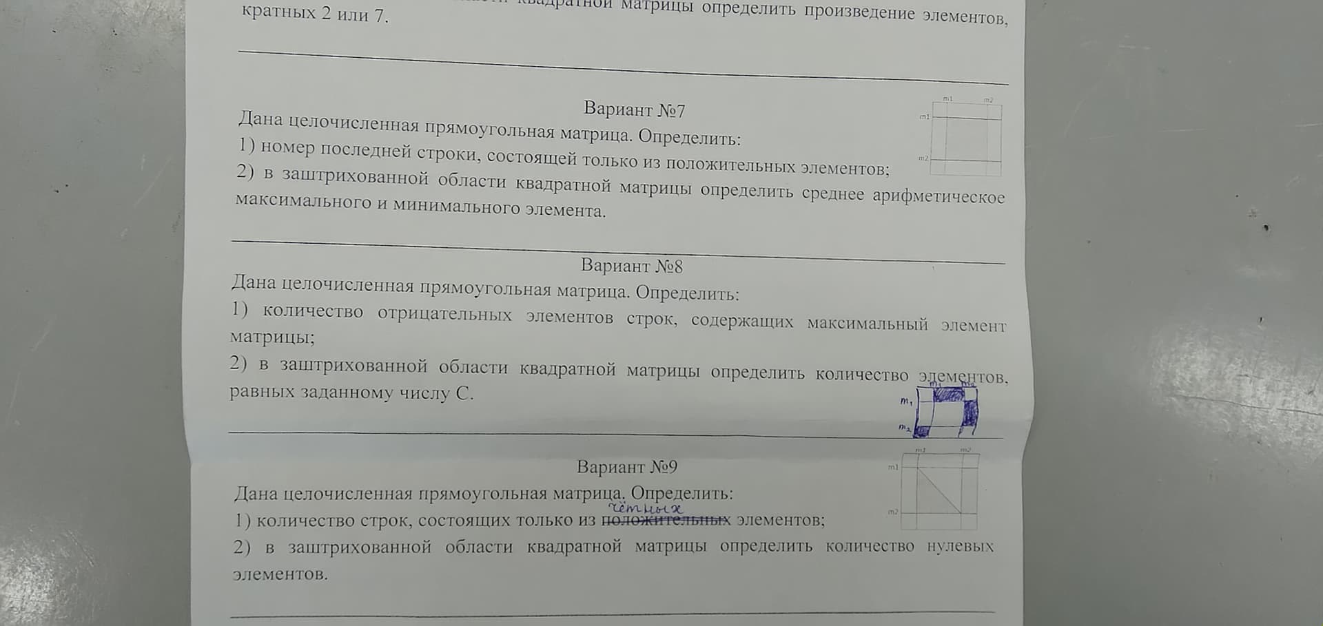 Блок схема, в заштрихованной области квадратной матрицы определить  количество элементов равных числу - Программирование - Сообщество  Программистов